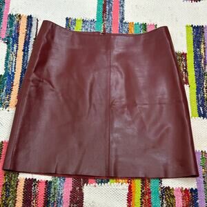 Bebe Leather mini skirt - burgundy size 4